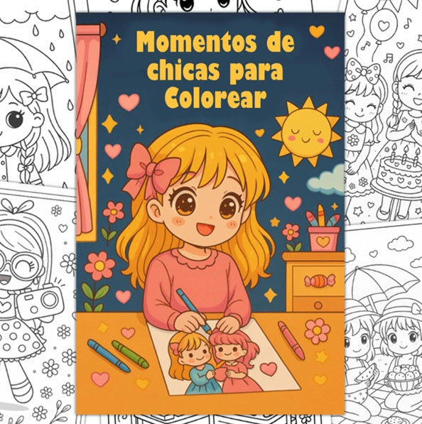 Cuaderno para Colorear Imprimible para Niñas de 3 a 7 años