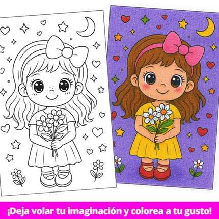 Cuaderno para Colorear Imprimible para Niñas de 3 a 7 años