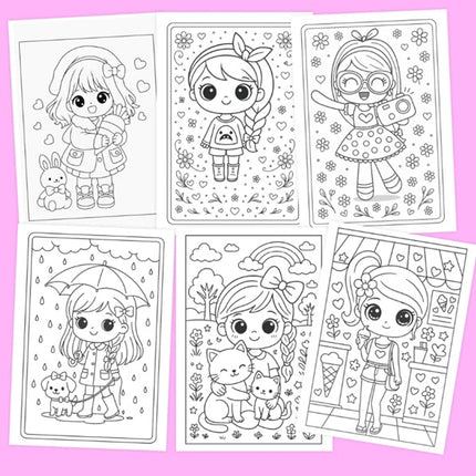 Cuaderno para Colorear Imprimible para Niñas de 3 a 7 años