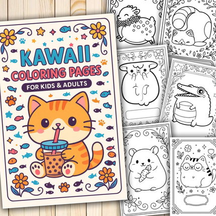 Criaturitas Kawaii para Colorear