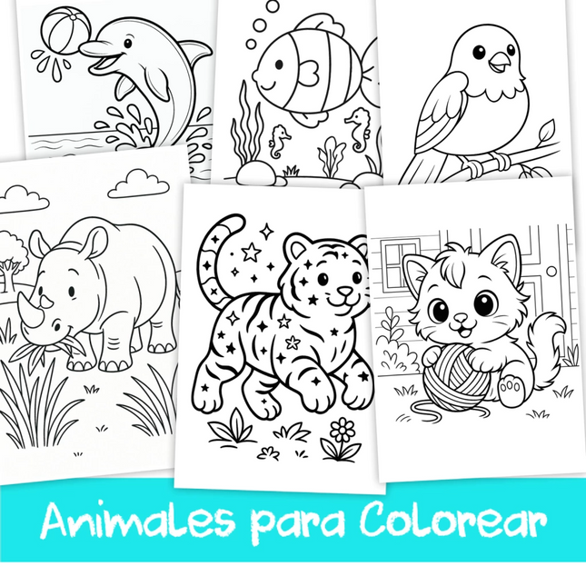 Libro para Colorear Imprimible Para Niños 3 a 7 años