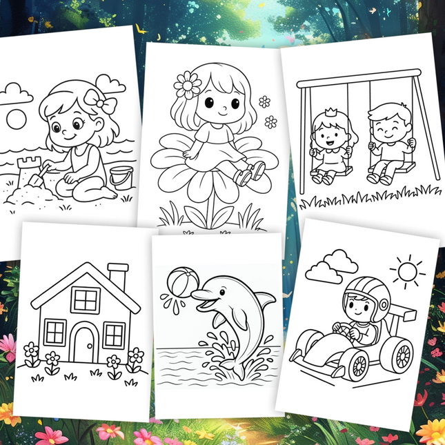 Libro para Colorear Imprimible para Niños 2 a 4 años