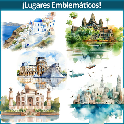 130 ClipArts Viajes & Lugares Turísticos