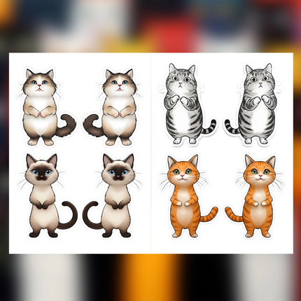 Set de 8 Marca-Páginas de Gatitos Imprimibles