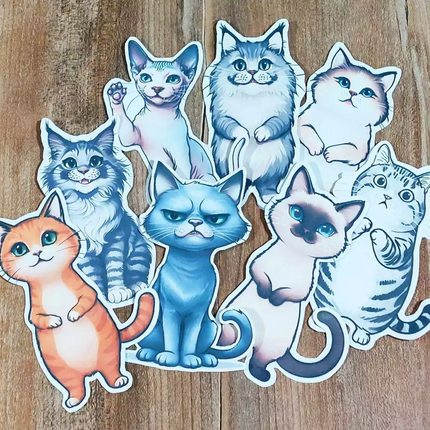 Set de 8 Marca-Páginas de Gatitos Imprimibles