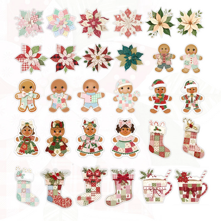 Set 58 Stikers Recortes Navidad Imprimible