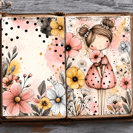 🌸 Jardín de Ensueño | 43 Páginas ScrapBooking