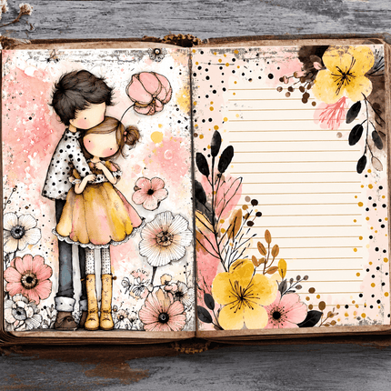 🌸 Jardín de Ensueño | 43 Páginas ScrapBooking