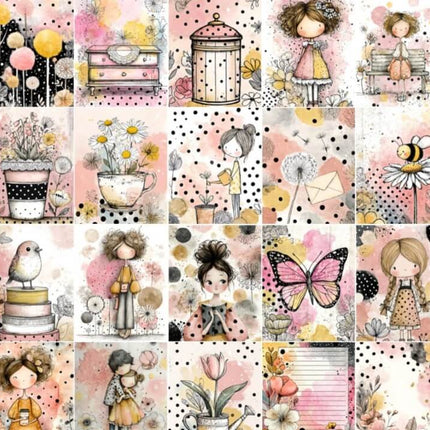 🌸 Jardín de Ensueño | 43 Páginas ScrapBooking