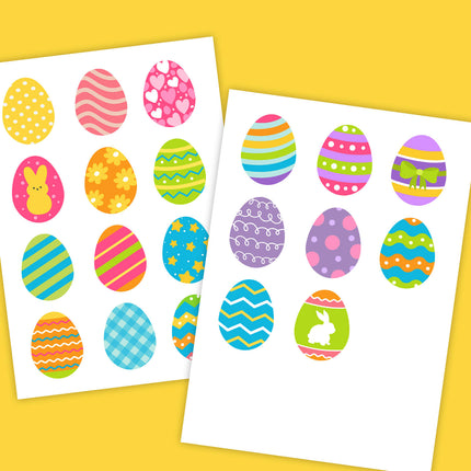 Kit 20 Huevos de Pascua imprimibles