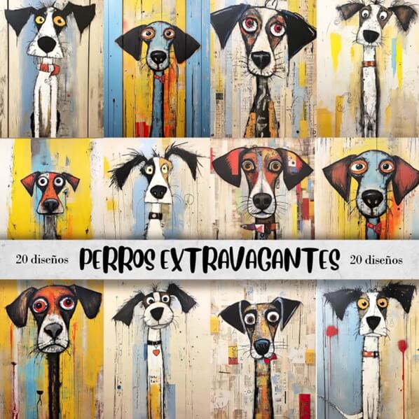 Perros Extravagantes - 20 Láminas Imprimibles