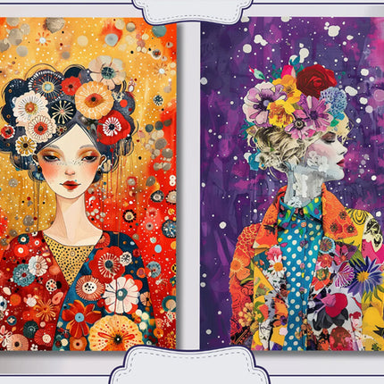 16 Retratos Florales Imprimibles