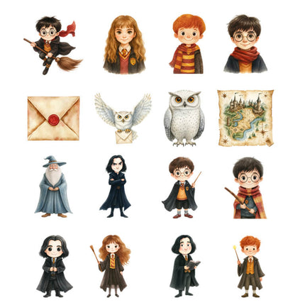 35 Imágenes PNG Escuela de Magia Stickers/Topper
