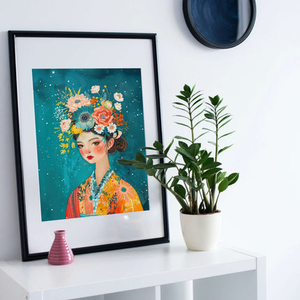 16 Retratos Florales Imprimibles
