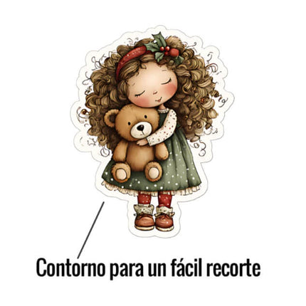 ✂️ Plancha para cortar - Stickers Navideños Imprimibles