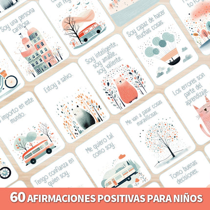 60 Tarjetas de Afirmaciones Positivas imprimibles para Niños