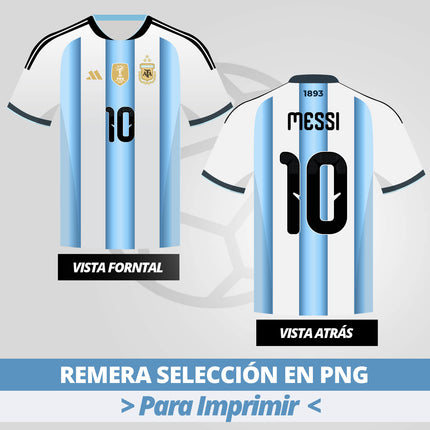 Remera Selección Argentina para Imprimir