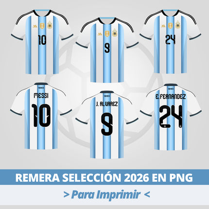 Remera Selección Argentina para Imprimir