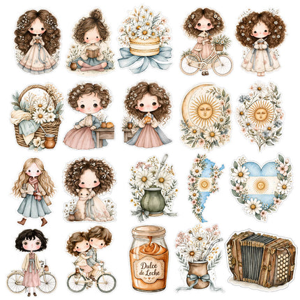 ✂️ Plancha para cortar - 80 Stickers Momentos Argentinos Vintage