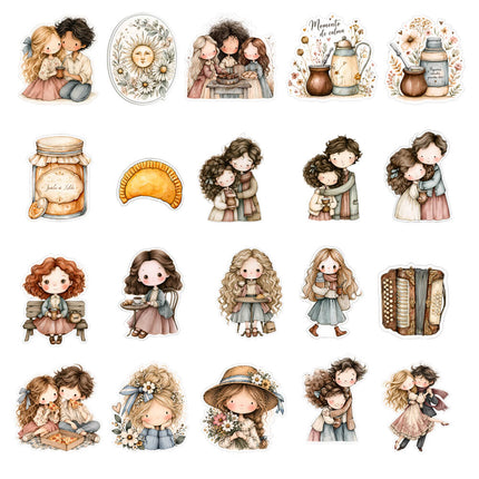 ✂️ Plancha para cortar - 80 Stickers Momentos Argentinos Vintage