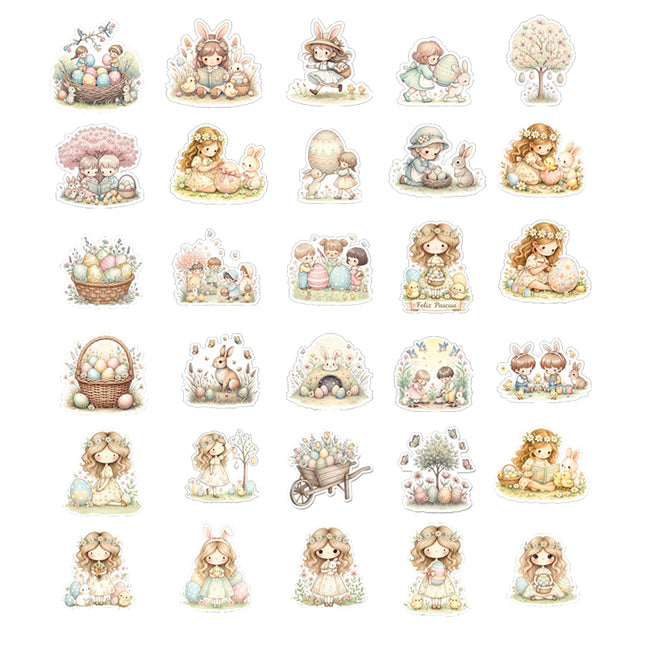 Pack 30 stickers Adorables de Pascua