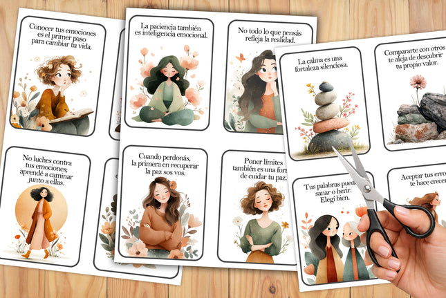 31 Tarjetas de Inteligencia Emocional para mujeres Imprimibles