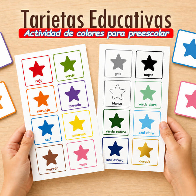 Tarjetas Educativas de Colores – Actividad para Preescolar
