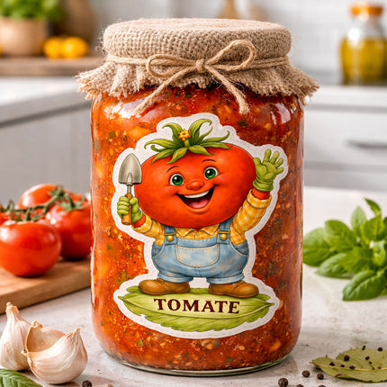 18 Stickers Vegetales Vintage