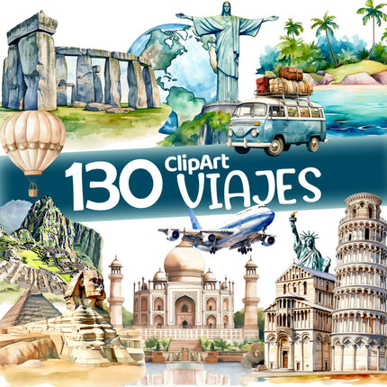 130 ClipArts Viajes & Lugares Turísticos